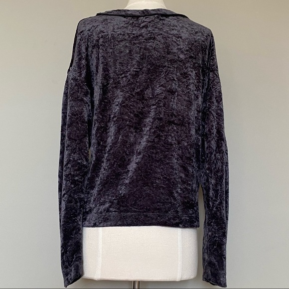 Free People Milan Crushed Velvet Layering Pullover Sweater Sweatshirt, XS - Picture 9 of 15